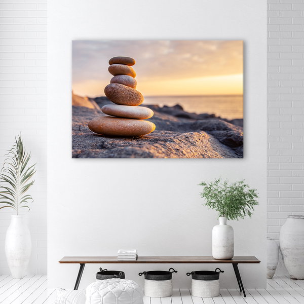 Kunstdruck auf Leinwand 'Rock Stack'