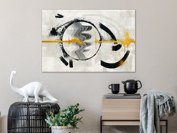 Kunstdruck auf Leinwand 'Golden Thread Wide'