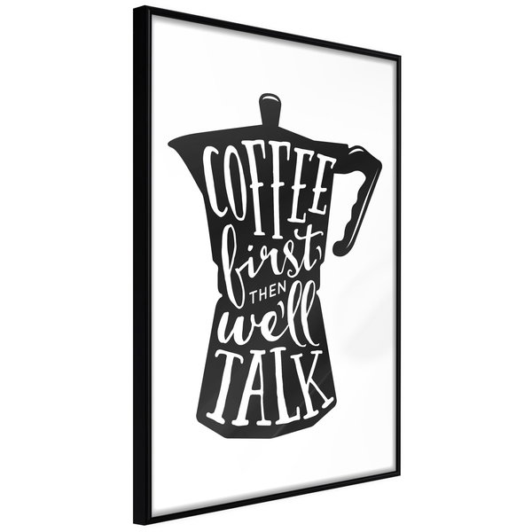 Poster 'Coffee First'