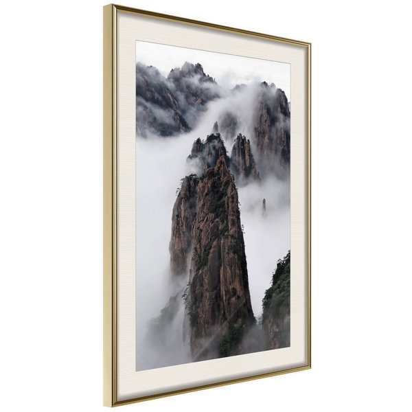 Poster 'Clouds Pierced by Mountain Peaks'