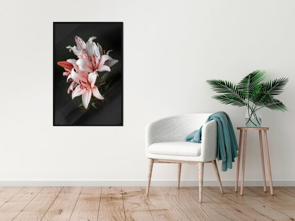Poster 'Pale Pink Lilies'