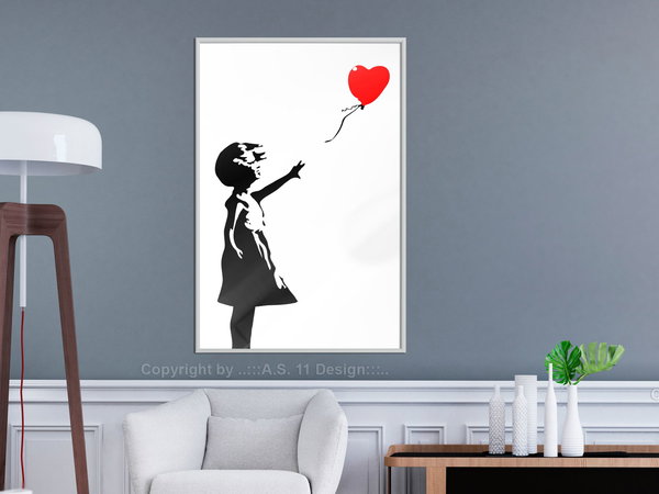 Poster 'Little Girl with a Balloon'