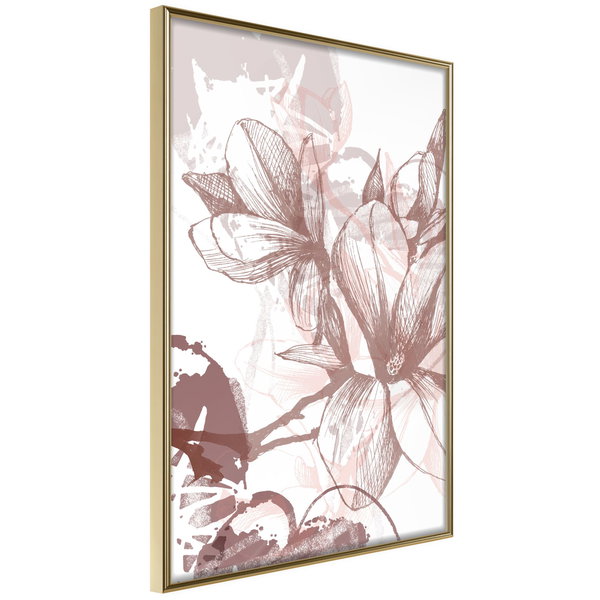 Poster 'Drawn Flower'