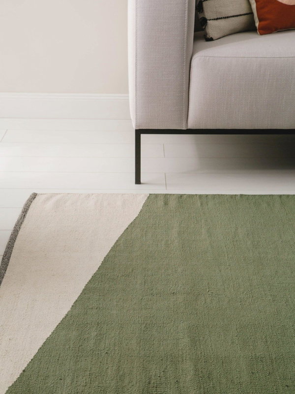 Design Baumwollteppich Lenny Grün