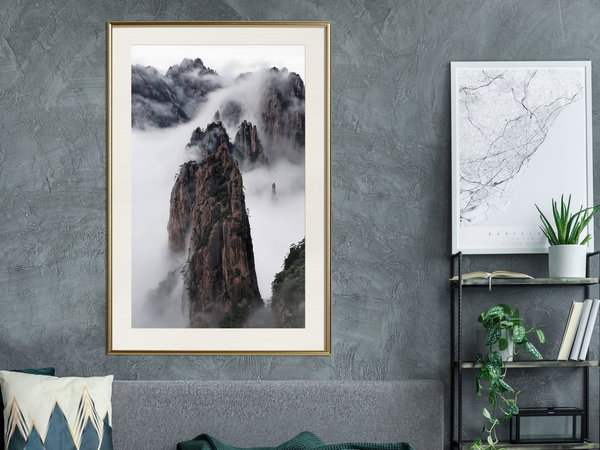 Poster 'Clouds Pierced by Mountain Peaks'