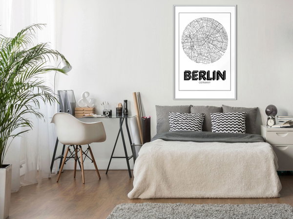 Poster 'City Map: Berlin (Round)'