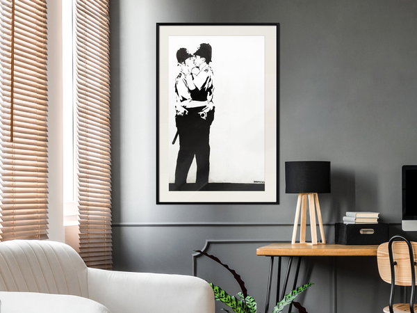 Poster 'Policemen Kissing'