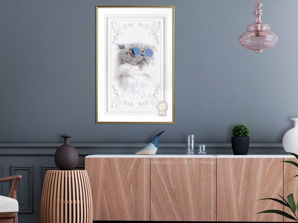 Poster 'Cat with Glasses'