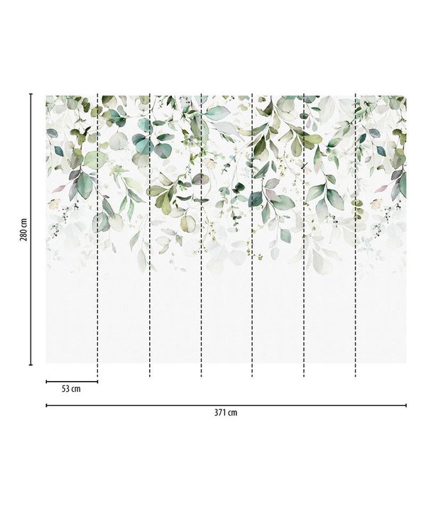 Tapete 'Foliage Whisper' 371x280cm