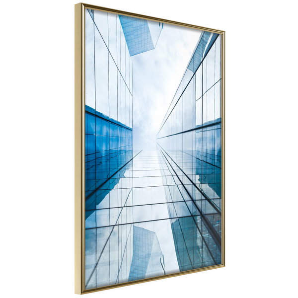 Poster 'Steel and Glass (Blue)'