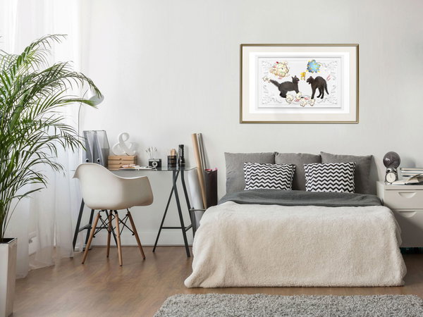 Poster 'Cat Quarrel'