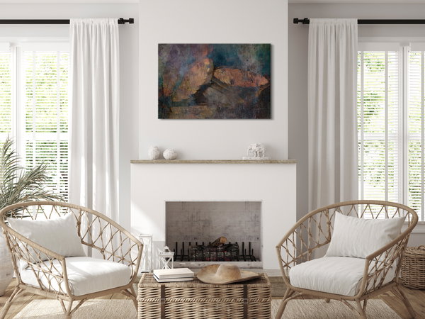 Kunstdruck auf Leinwand 'Copper Leaves Wide'