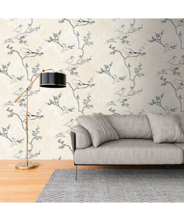 Tapete 'Verdant Birds' 159x280cm