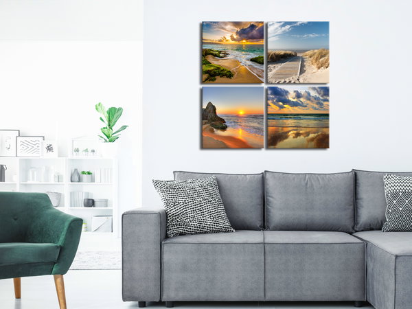 Impression sur toile 'Calmness of the Sea (4 Parts)'