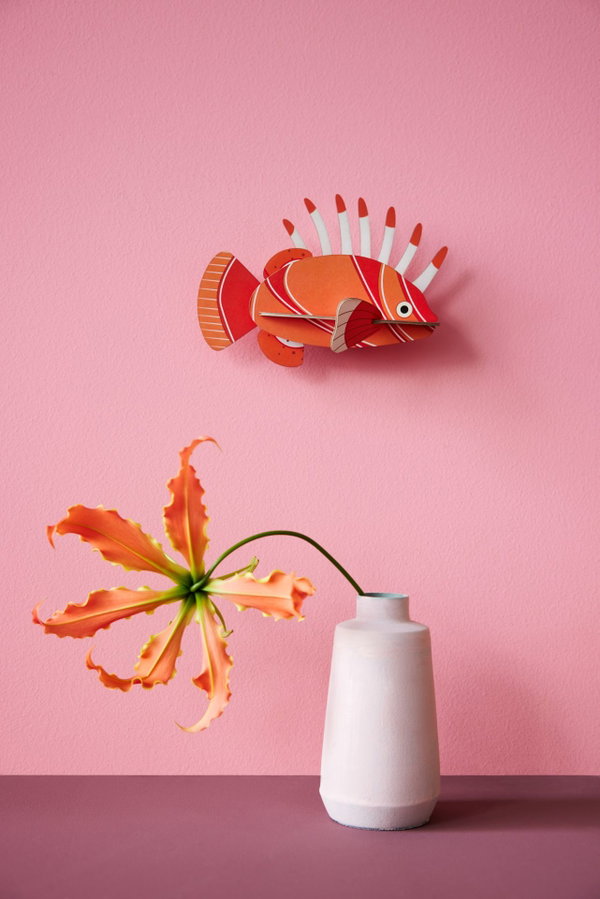 Objet mural en carton 'Bold Lionfish'