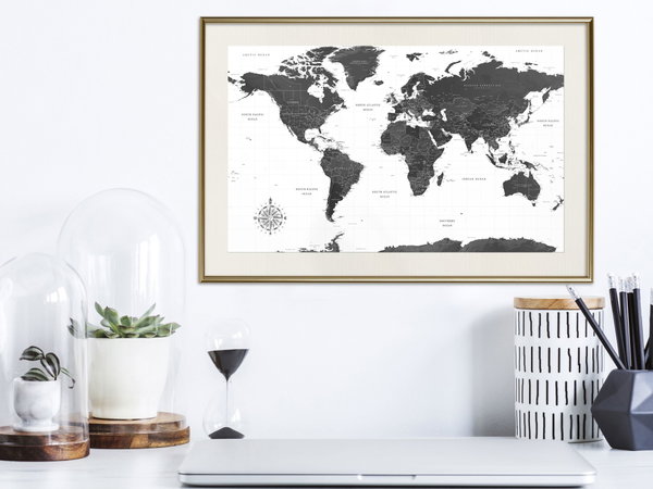 Poster 'Monochrome Map'