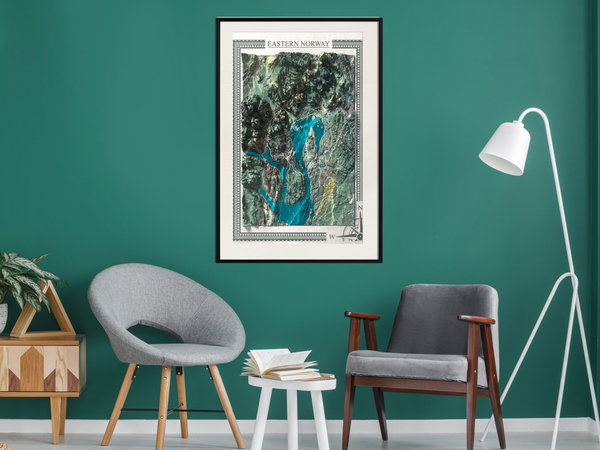 Poster 'Raised Relief Map: Eastern Norway'
