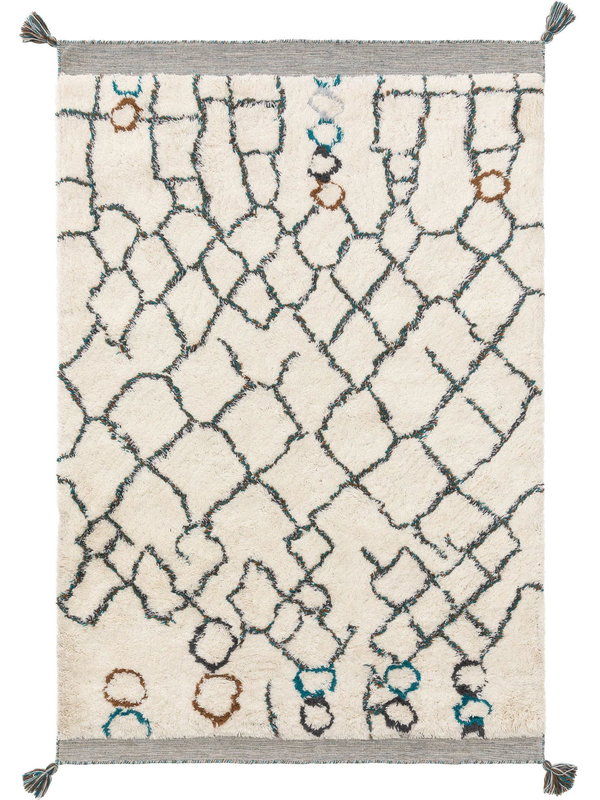 Design Wollteppich Floki Beige