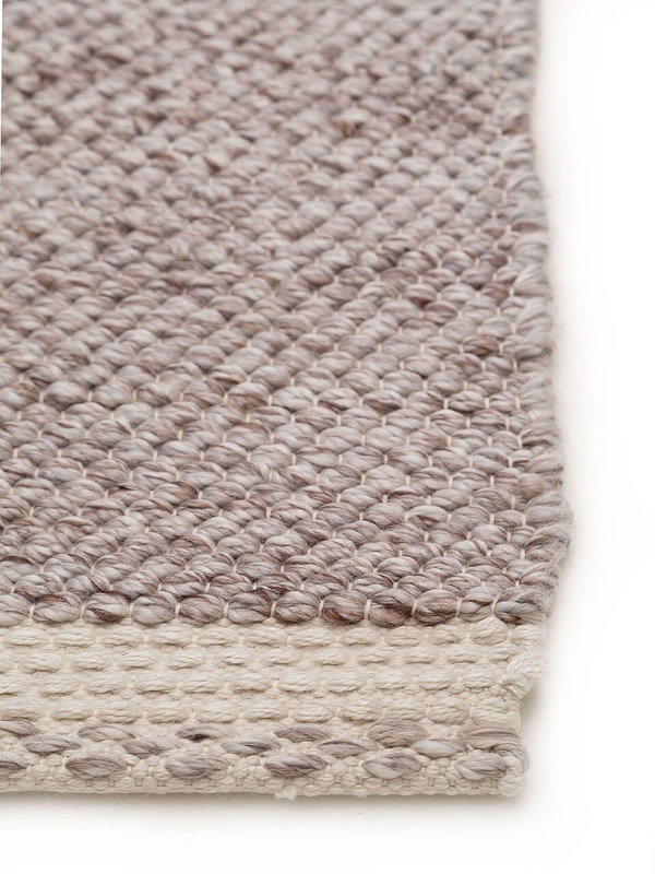 Design Teppich aus recyceltem Material Kiah Beige/Taupe