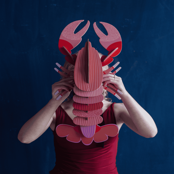 Wanddeko Papier 'Papier-Hummer'