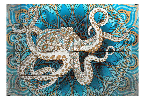 Selbstklebende Tapete 'Zen Octopus'