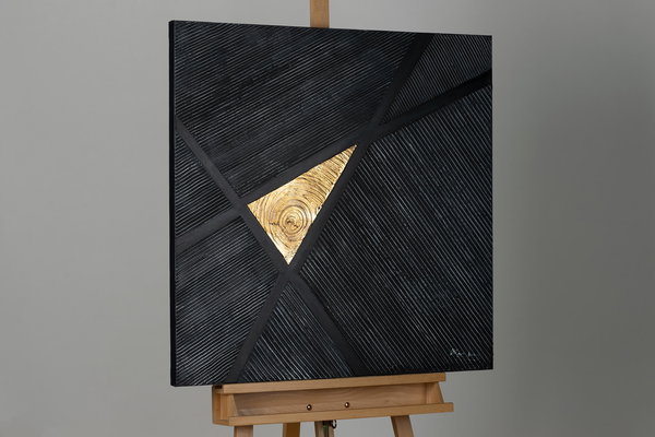 Handgemaltes Gemälde 'Shimmering Centre' 80x80cm | inkl. Echtheitszertifikat