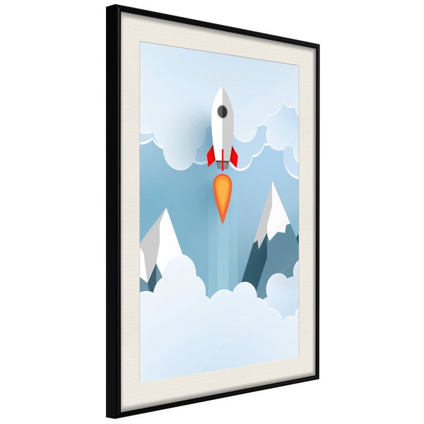 Poster 'Rocket in the Clouds'