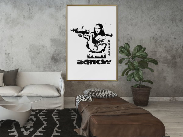 Poster 'Mona Lisa with a Bazooka'