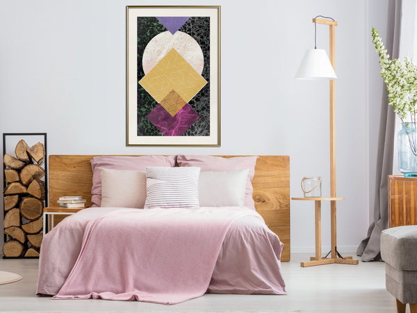 Poster 'Squares and Circle'