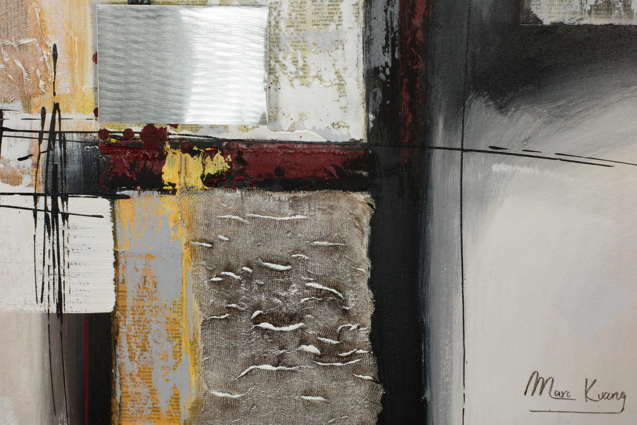 Handgeschilderd schilderij 'Endless Time Travel' 80x80cm | incl. certificaat van echtheid in de ruimte.
