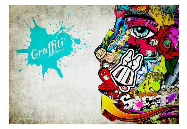 Selbstklebende Tapete 'Graffiti beauty'