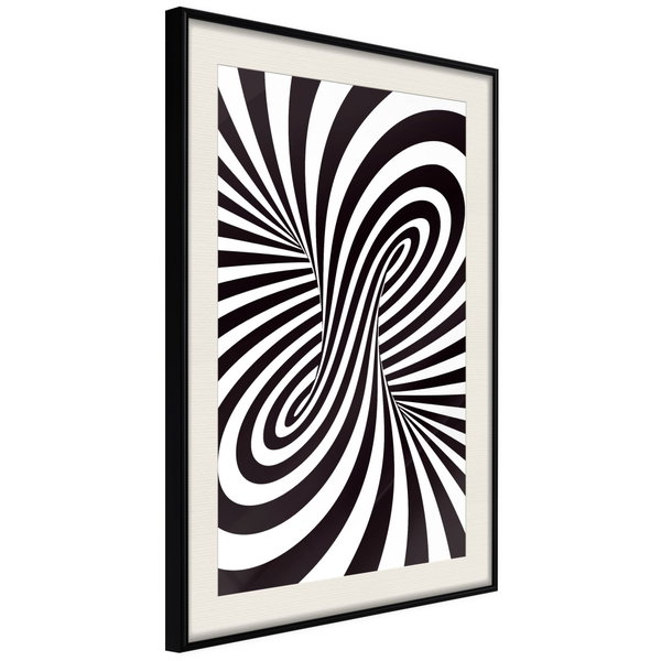 Poster 'Black and White Swirl'