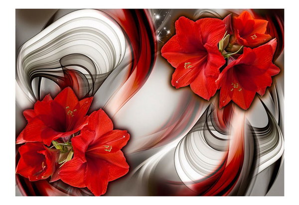 Tapete 'Amaryllis - Ballad of the Red'