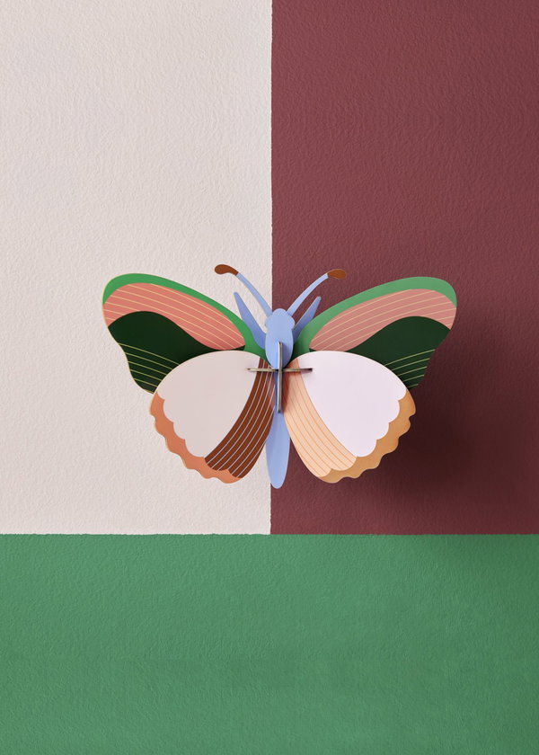 Wanddeko Papier 'Pfirsichflügel-Flattern'