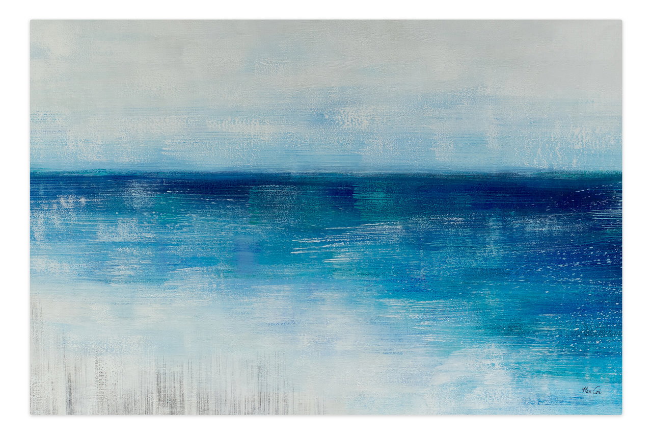 Olieverf schilderijen 'Poetry of the Sea' | Handgeschilderd unicum 180x120cm komt in de ruimte goed tot zijn recht.