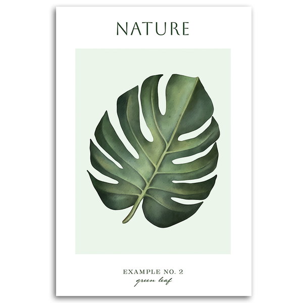 Stampa su tela 'Green Leaf #2'