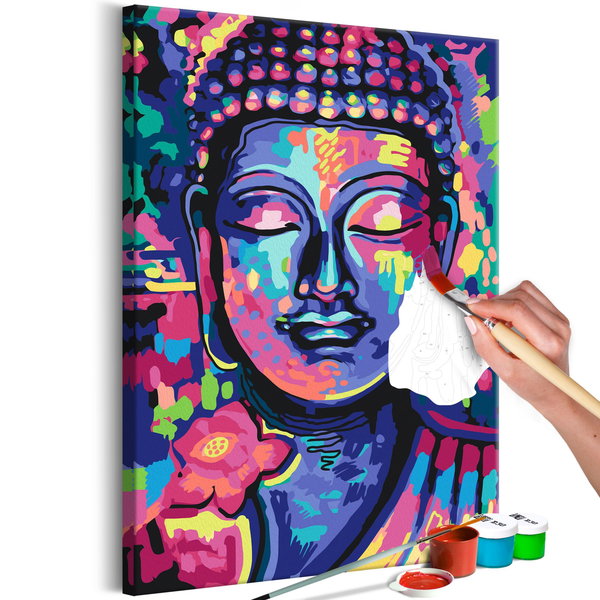 Schilderen op nummer volwassenen 'Buddha's Crazy Colors'