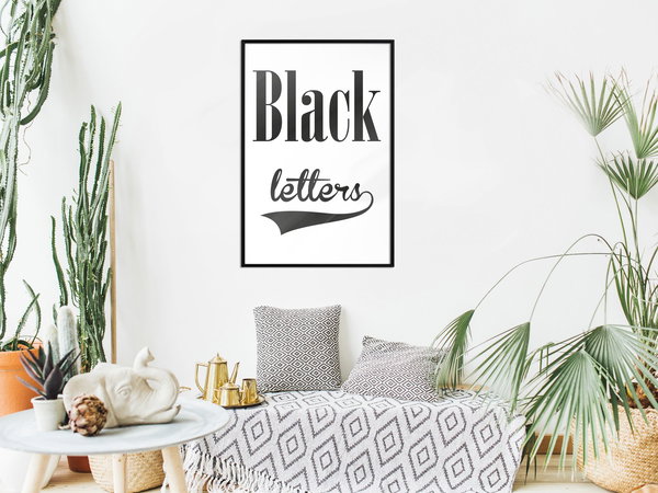 Poster 'Black Letters'