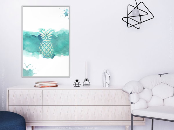 Poster 'Pineapple in Watercolours'