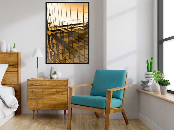 Poster 'Steel and Glass (Yellow)'