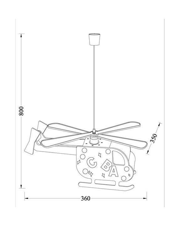 Pendelleuchte 'Alfa Helicopter'