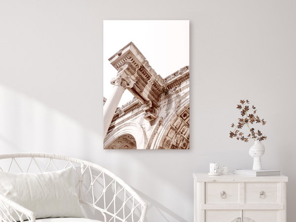 Kunstdruck auf Leinwand 'Temple of Hadrian Vertical'