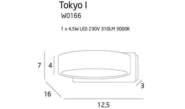 Wandleuchte 'Tokyo'