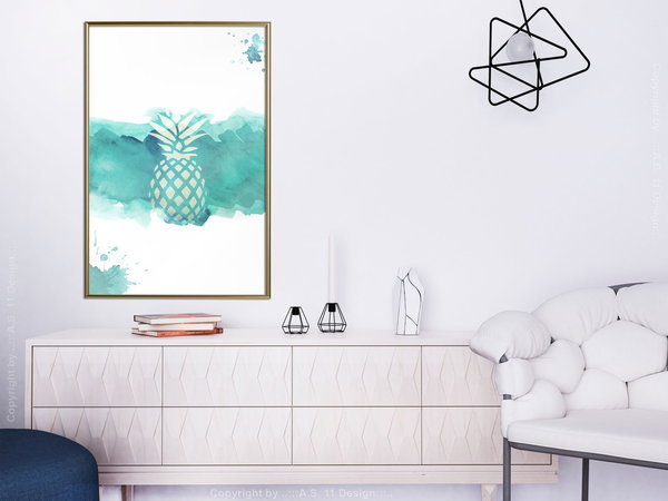 Poster 'Pineapple in Watercolours'