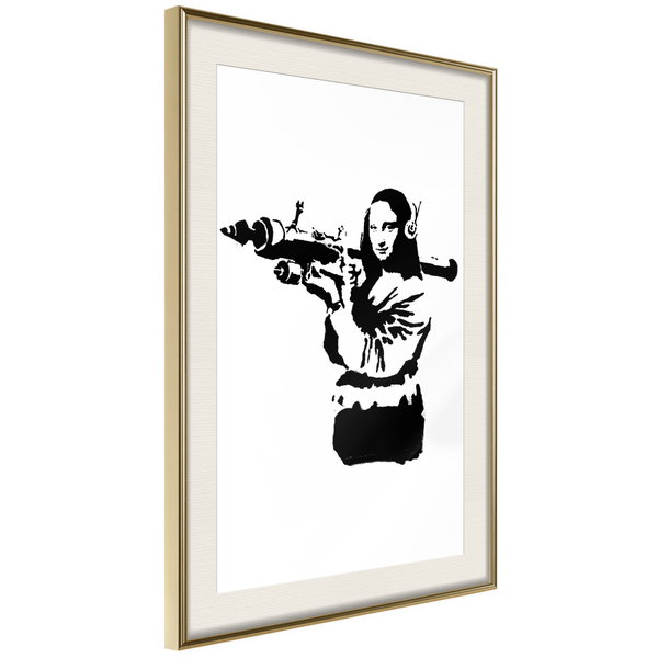 Plakat 'Banksy Mona Lisa with Rocket Launcher'