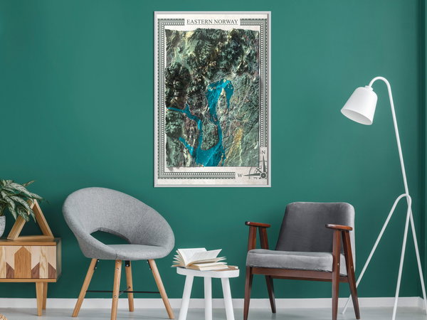 Poster 'Raised Relief Map: Eastern Norway'