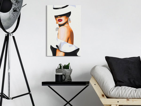 Malen nach Zahlen für Erwachsene 'Elegant Hat'