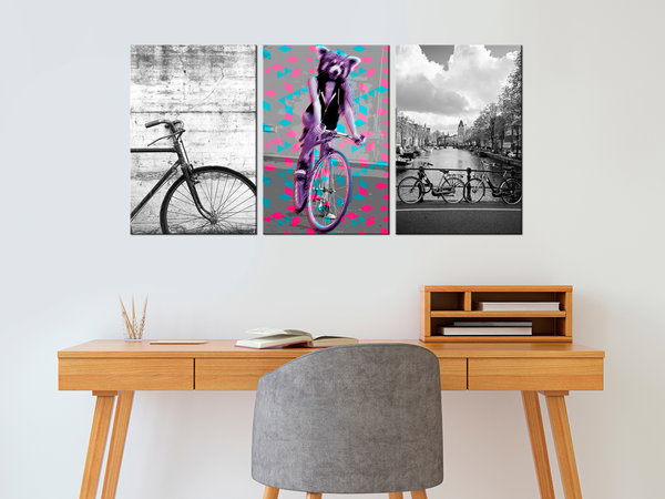 Kunstdruck auf Leinwand 'Bikes (Collection)'