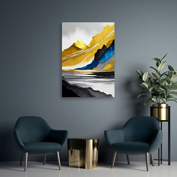 Kunstdruck auf Leinwand 'Golden Peaks 2'