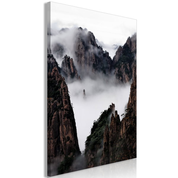 Art print on canvas 'Fog Over Huang Shan Vertical'